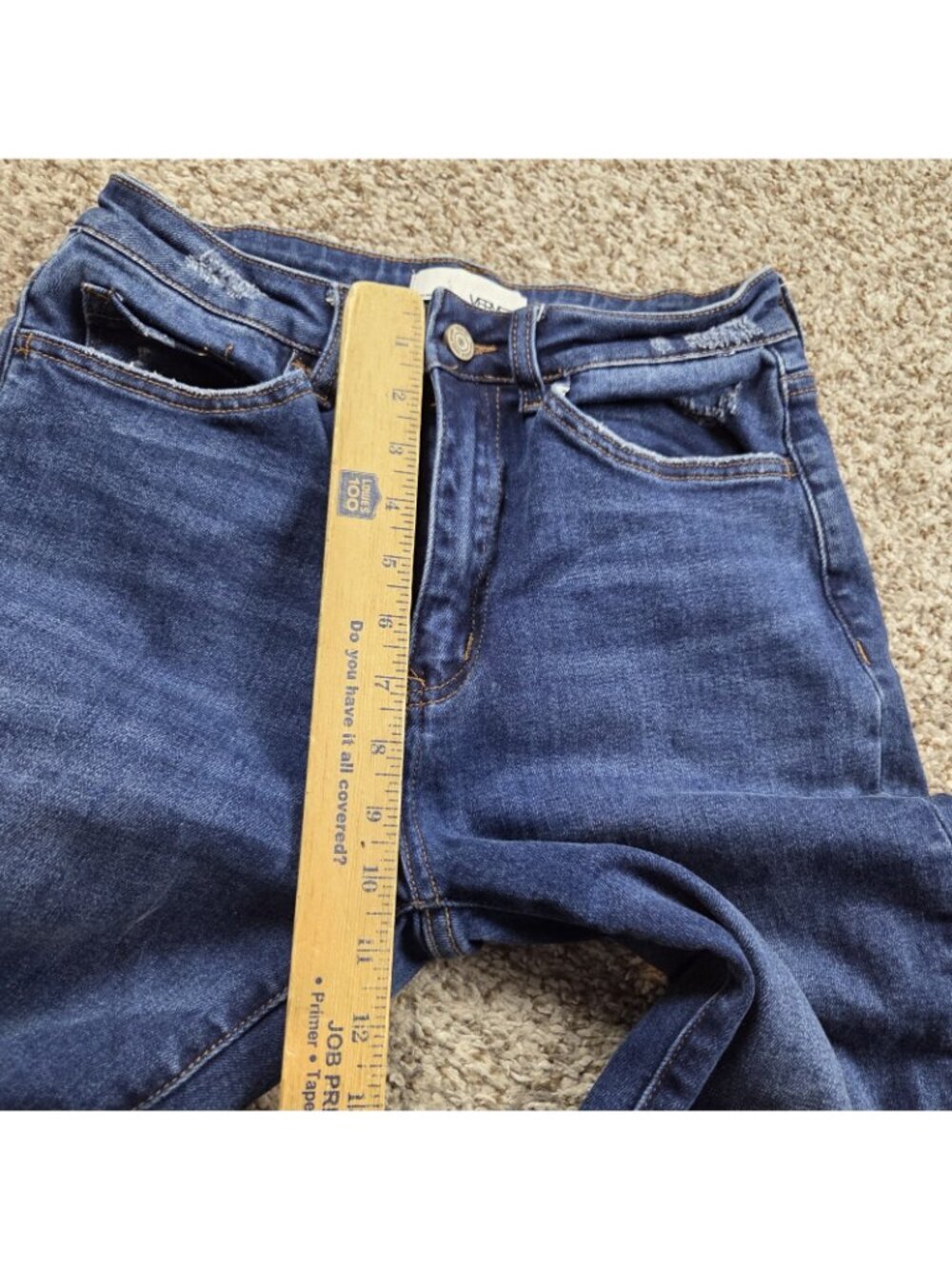Vervet Jeans Womens 26 High Rise Mom Distressed Denim Dark Wash - Picture 4 of 7